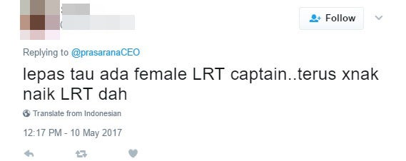 prasarana ceo tweets about the youngest lrt captain gets mean comments world of buzz 5