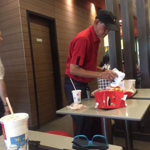 Elderly Man Working At Mcdonald’s 1