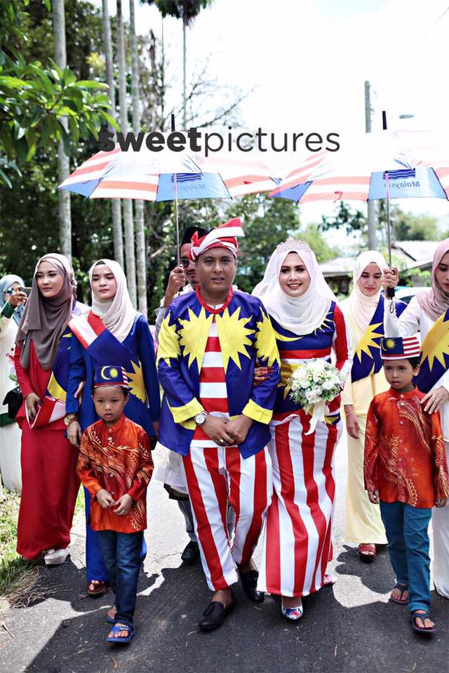 Majlis Perkahwinan Bertemakan Hari Kemerdekaan Pengantin 