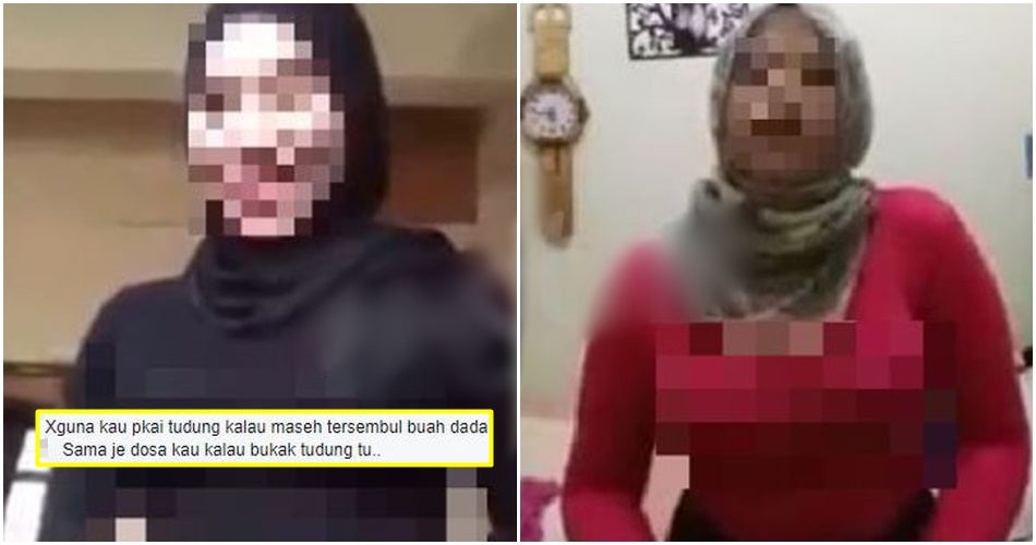 Aksi Gadis Berhijab 'Tayang' Saiz Payudara, Punggung 