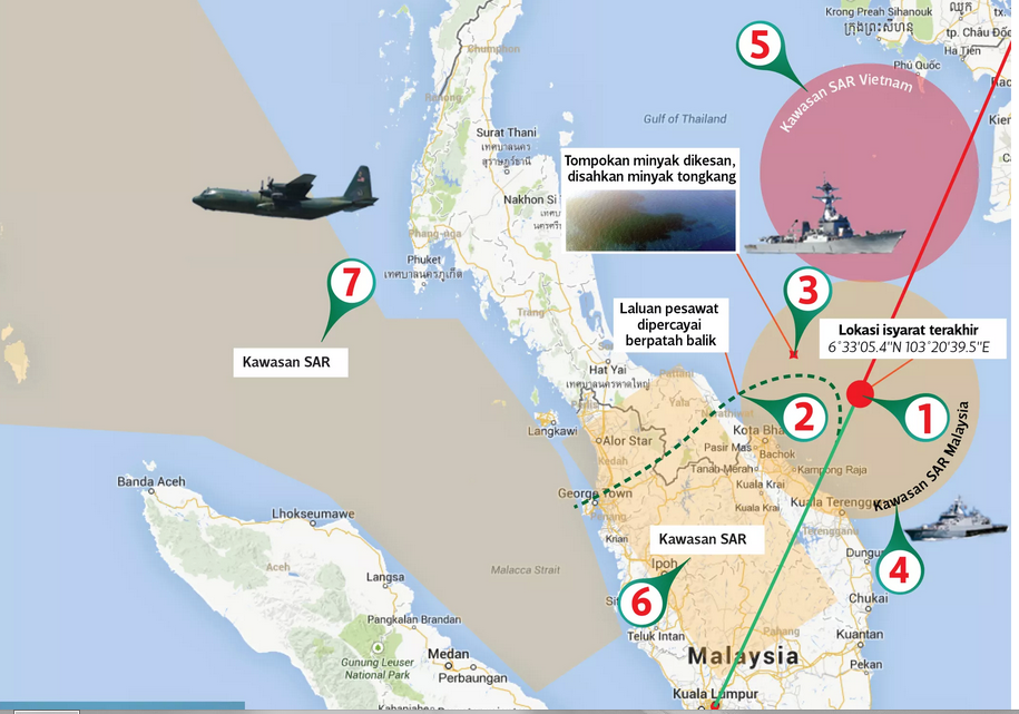 dimana pesawat mh370