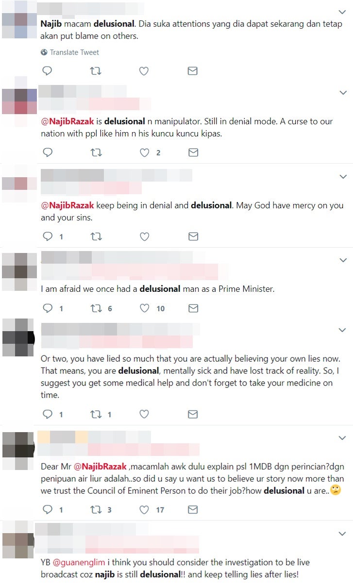 najib delusional