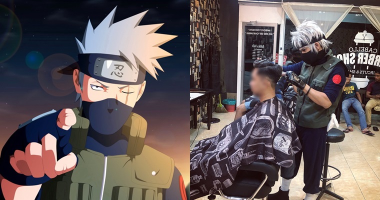 Kakashi Dari Watak Anime Naruto Jadi Tukang Gunting Rambut ...