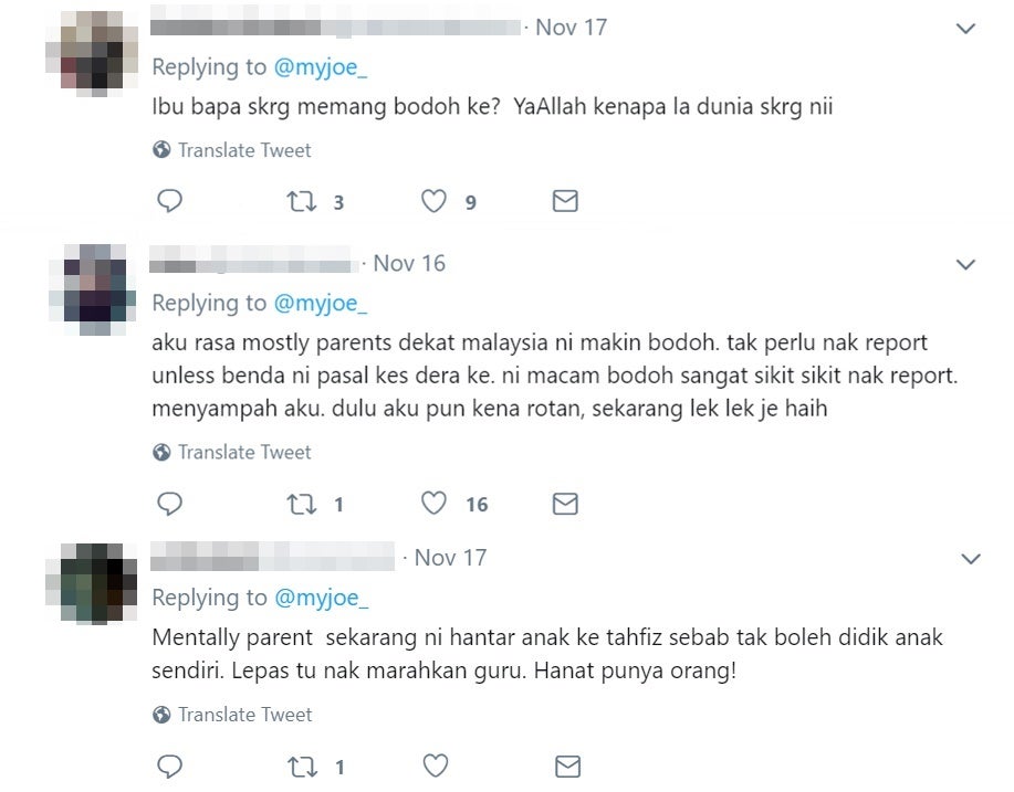 komen parents bodoh