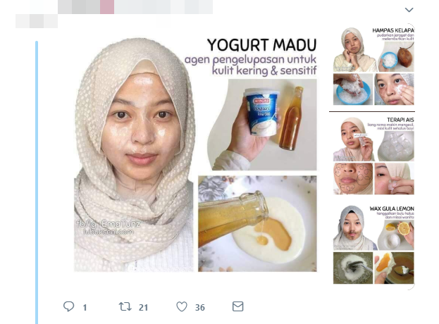 'Homemade Skincare' Guna Bahan-bahan Dari Rumah Ni Boleh 