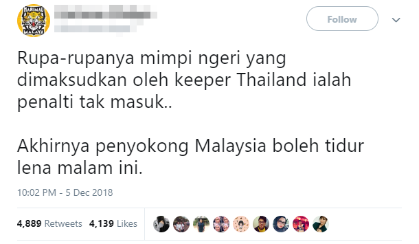 Harimau Malaya Twitter 1