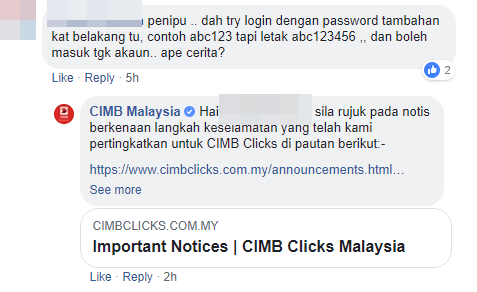 Ini Jawapan CIMB Bila Ramai Pengguna Boleh Log Masuk Pakai 