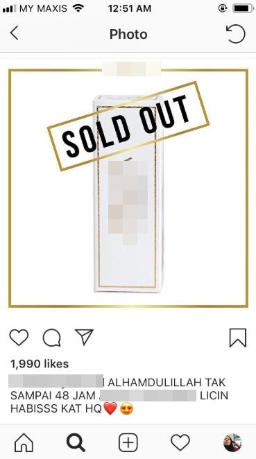 "Beriya la produk kau sold out Padahal" - Gadis Ini 