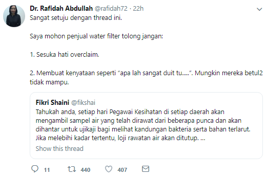 Dr Rafidah Komen Balas