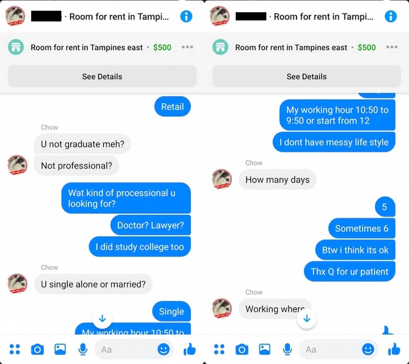 pervert room renter singapore convo1