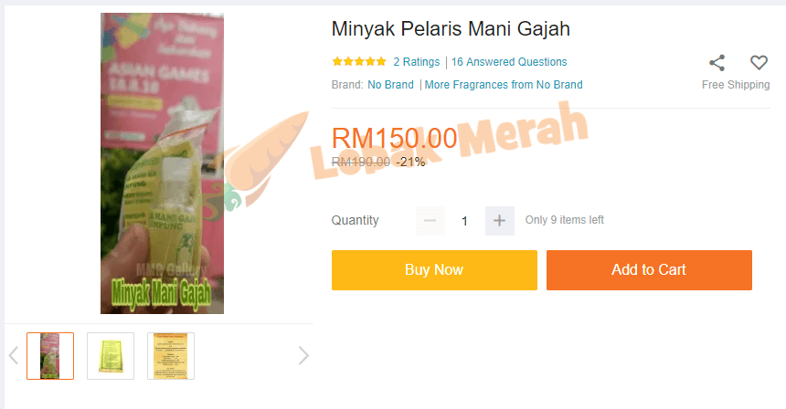 Minyak Pelaris Manis Gajah