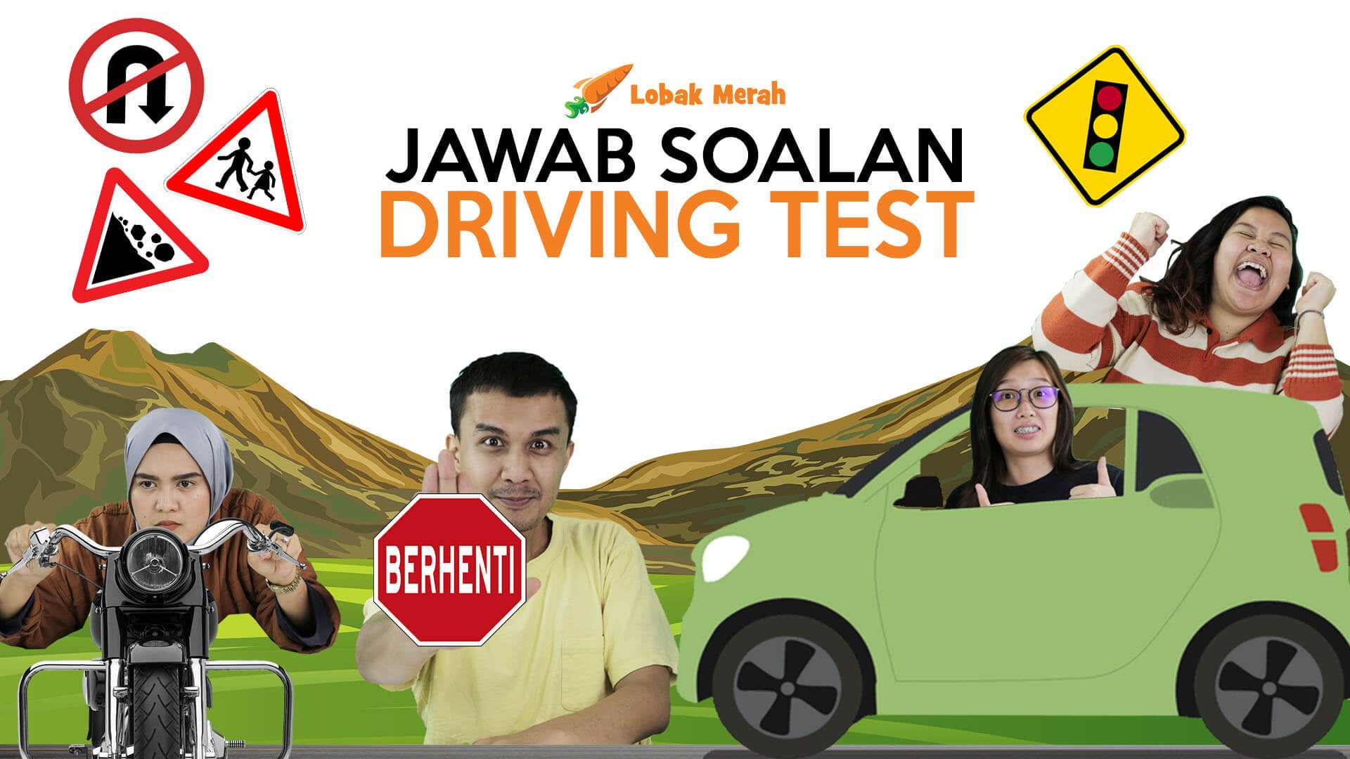 Jawab Soalan Driving Test - Lobak Merah