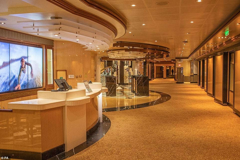 24300378 7965825 The Once Lively Reception Area On Board The Diamond Princess Sta A 17 1580833280795