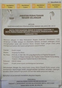 notis hutan simpan kuala langat