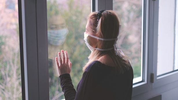 0 Horizontal Background Woman In Isolation At Home For Virus Outbreak Or Hypochondria