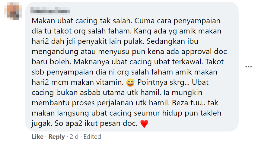 Kau Pregnant Lepas Berjimak Kena Sekolah Sebab Galakkan Wanita Makan Ubat Cacing Kalau Nak Mengandung Lobak Merah