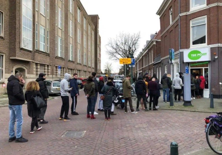 Dutch People Are Lining Up To On Stockpile Weed Before Nationwide Lockdown Begins World Of Buzz 2 768X537 1