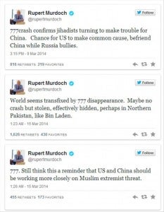 Murdoch Mh370 Tweets