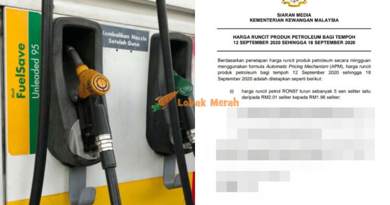 TERKINI Harga Minyak Turun 5 SEN! Bermula Dari Esok ...