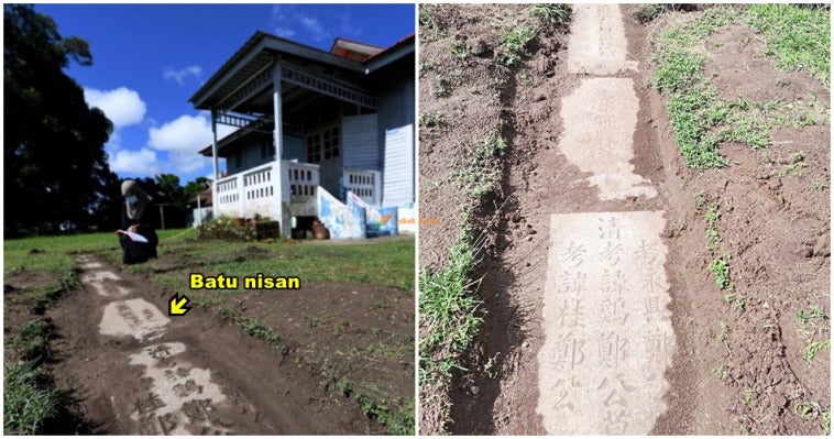batu nisan depan rumah