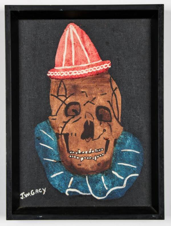 John Wayne Gacy Painting Of Clown Skull