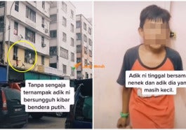 panjat bumbung kibar bendera