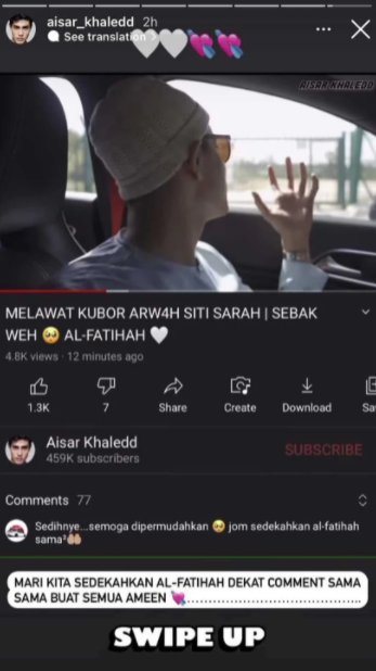 Aisar Buat Content Pergi Kubur Sarah