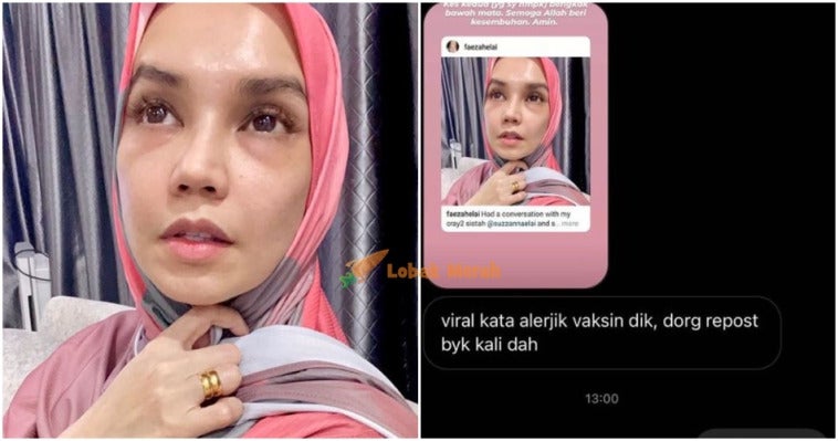 faezah elai jawab tuduhan alergik vaksin