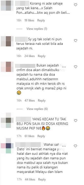 Komen Sejadah Doa Makbul