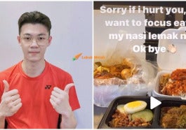 Lee Zii Jia Dapat 3 Bungkus Nasi Lemak