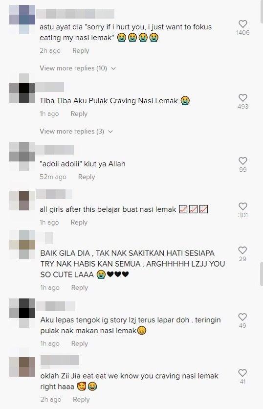 Lee Zii Jia Komen Nasi Lemak