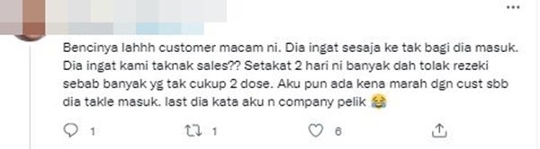 lelaki bengang tak dapat masuk kedai 1 dos vaksin 5