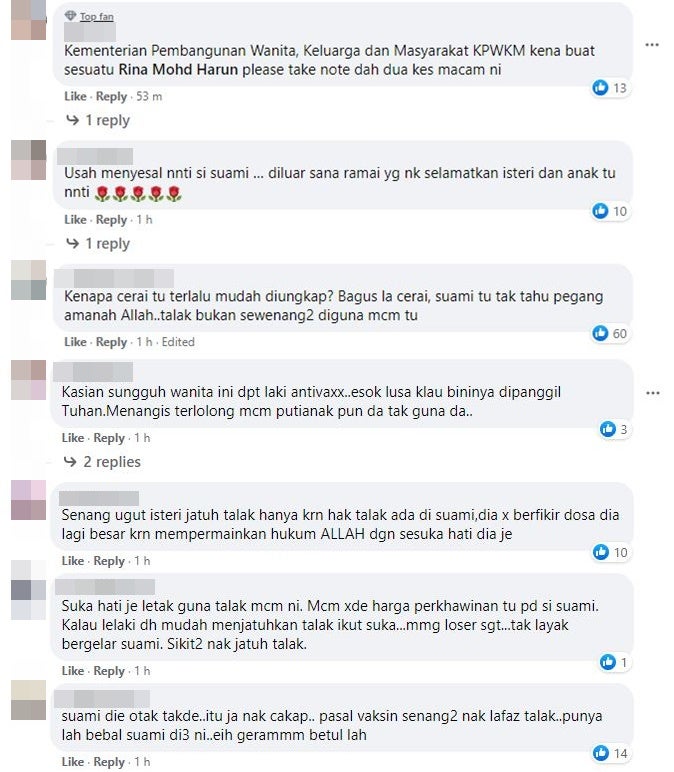 Netizen Geram Suami Lafaz Talak Pada Isteri Divaksin