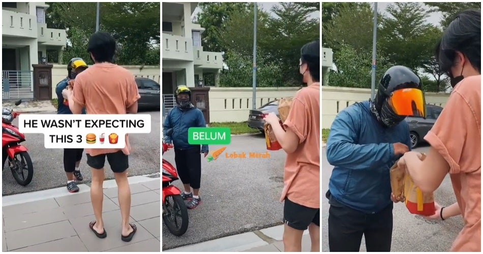 Tiktok Bryan Oh Beri Makanan Kepada Abang Rider