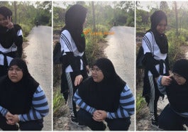 fi gadis penat hiking