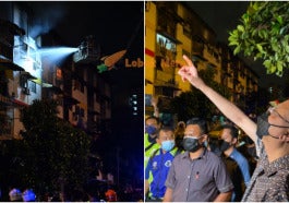 ft flat sri johor cheras terbakar 1