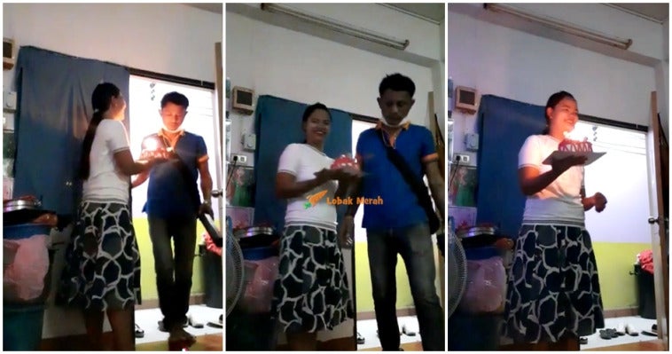 suami palau isteri buat surprise kek