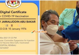 kj sudah divaksin bukti
