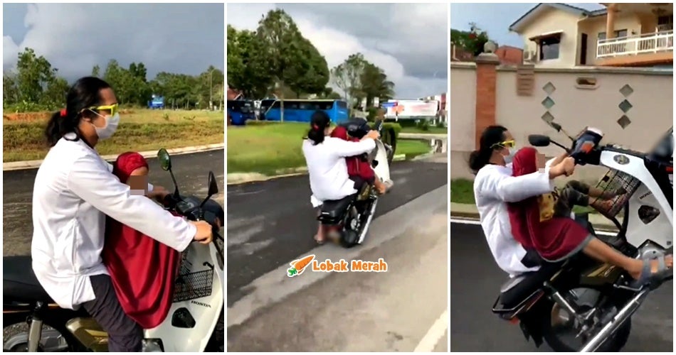 bawa motor bahaya ada anak video wheely