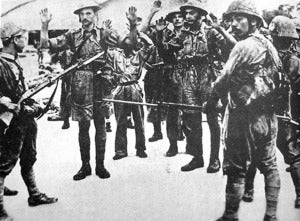 british surrendering