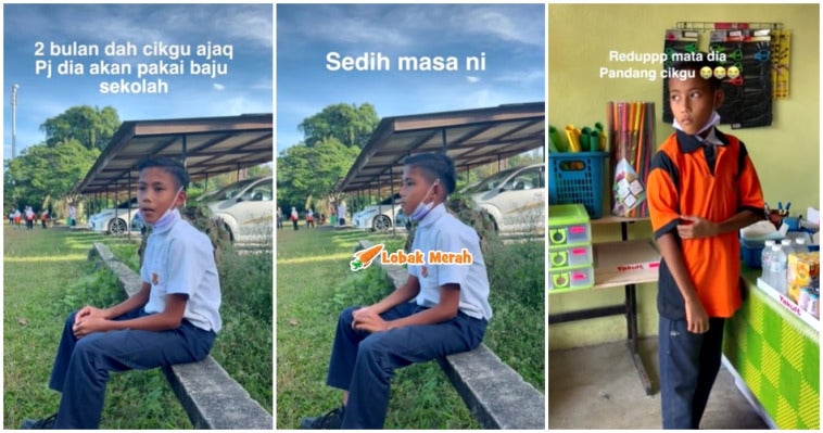 cikgu pelik pelajar tak pakai baju pj video