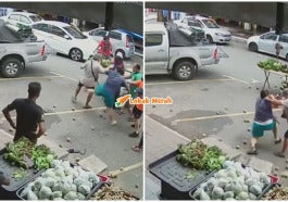 ft bergaduh dekat parking lot