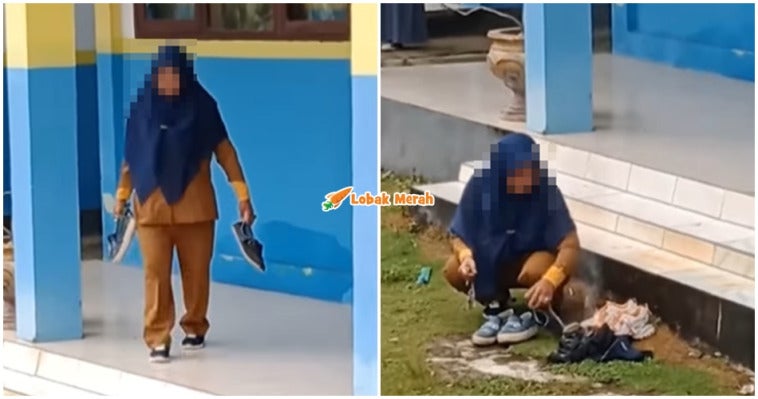 ft guru bakar kasut murid