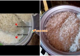 nasi baru campur nasi lama
