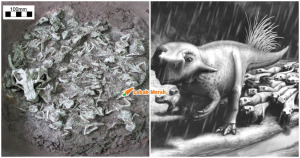 Psittacosaurus Mati Bersama Adik2Nya