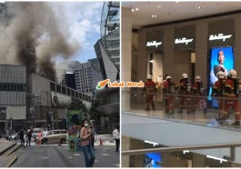 pavilion terbakar