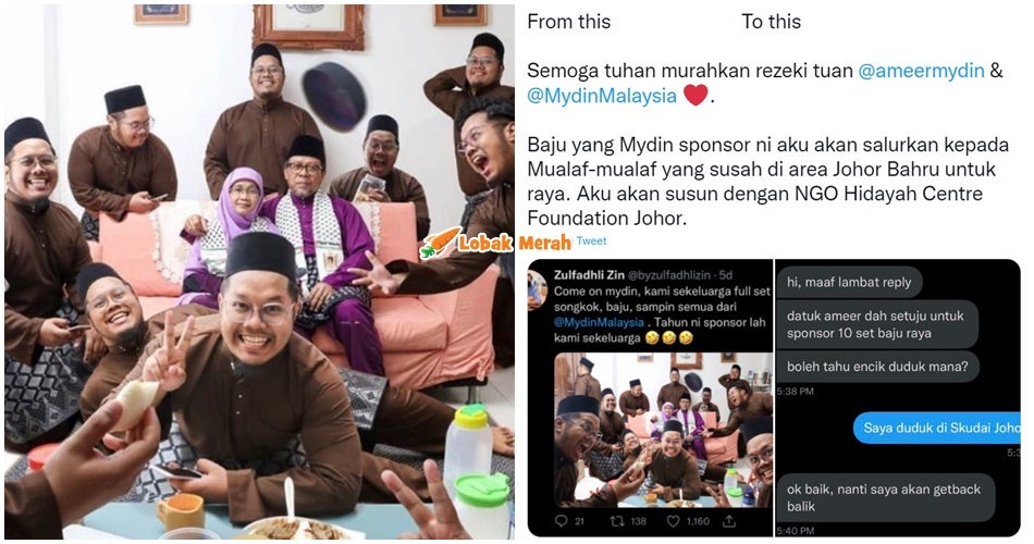 Lelaki Ini Dapat 10 Set Baju Raya Mydin