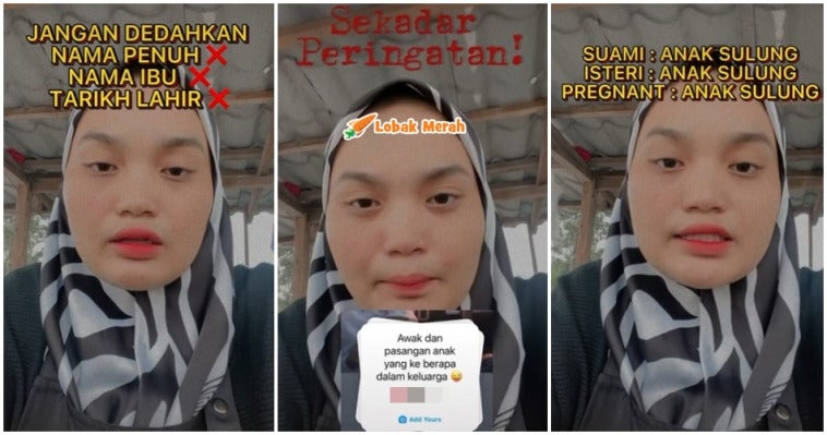 bahaya dedah anak no berapa dalam keluarga dengan suami