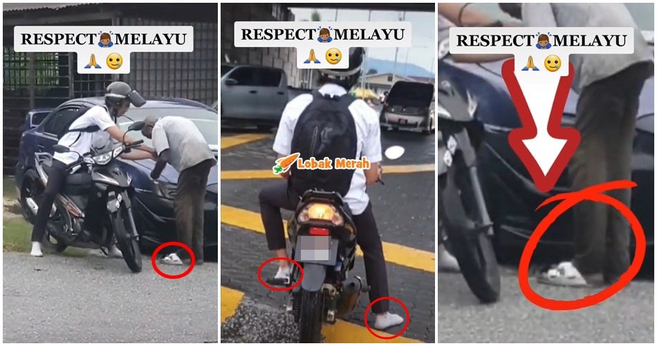 LELAKI BAIK BAGI SELIPAR PADA WARGA EMAS