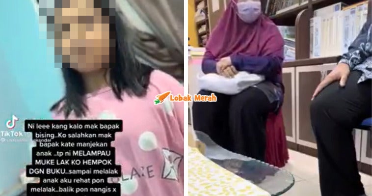 Video Ibu Mengamuk Lepas Anak Mengadu Cikgu Hempuk Muka Dengan Bukubarrier 3